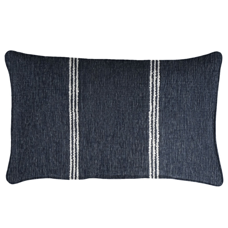 Housse et insert de coussin rectangulaire lombaire intérieur / extérieur Longen Sunbrella®, H 12 po x l 24 po, Bleu