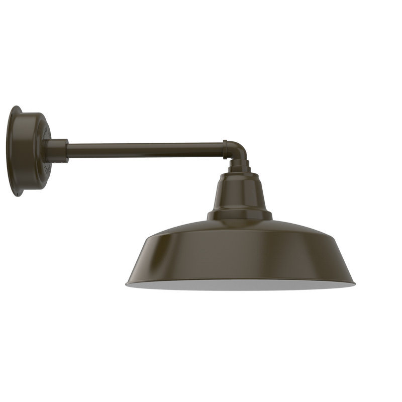 Luminaire de grange d’extérieur à del Vandervliet, Vert Tage, 10.125" H x 18.5" W x 16.25" D