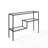 Caigan 43'' Glass Top Console Table-2044059256