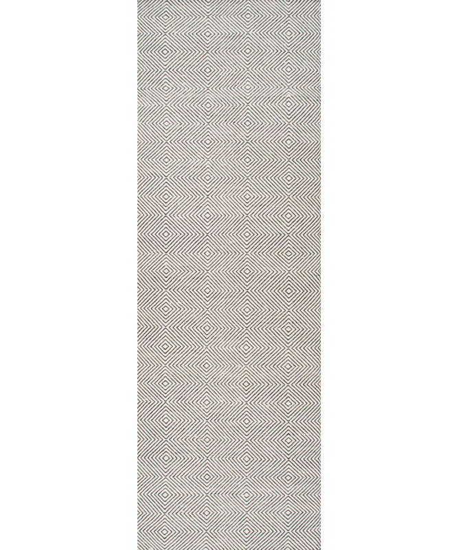 Geometric Hand Woven Area Rug, Runner 76 x 244cm