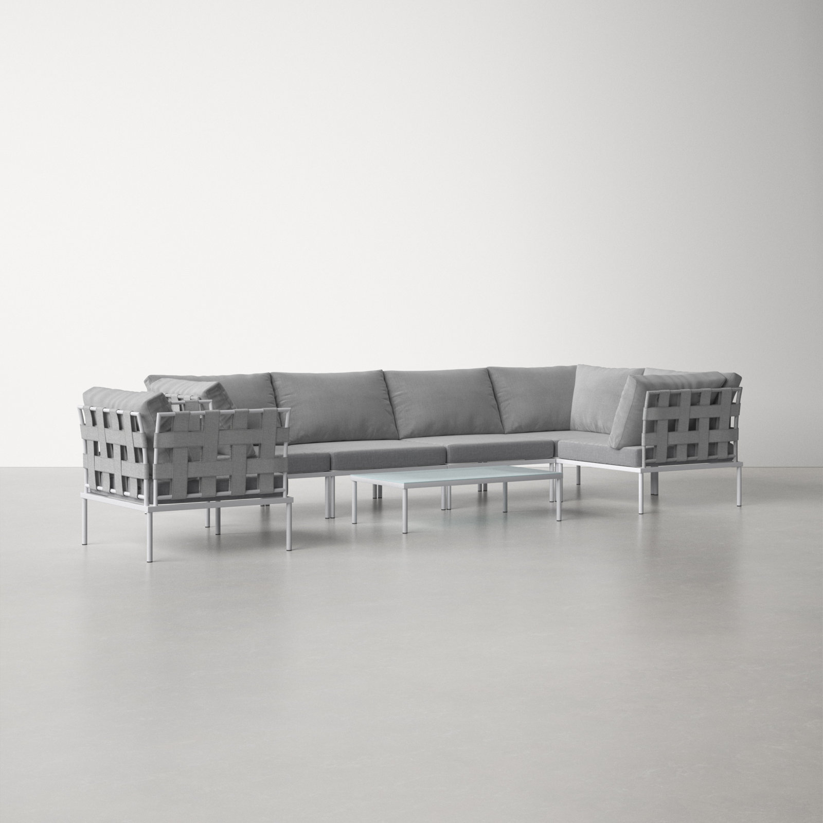 Harmony 6-Person Patio Seating Group, Gray