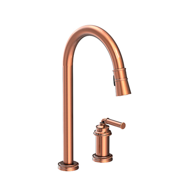 Taft Single Handle Pull Down Kitchen Faucet, Antique Copper