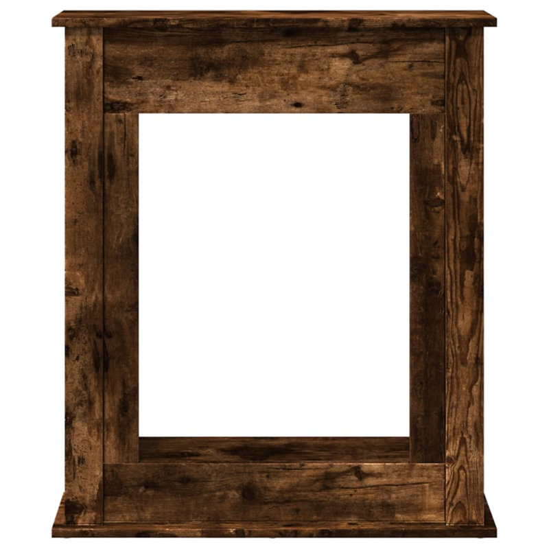 Fireplace Surround 75x87.5 Cm Engineered Wood, 87.5cm H x 75cm W x 20cm D, Smoked Oak