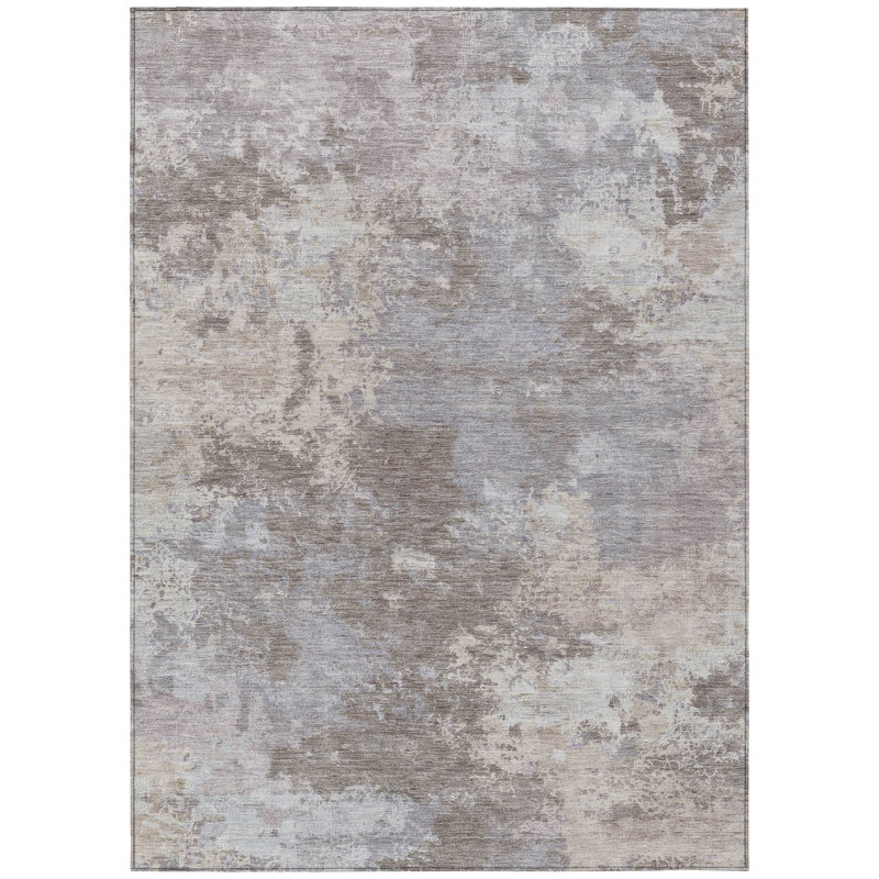 Machine Washable Indoor/Outdoor Earleville ACN2364 Abstract Rug, Rectangle 10' x 14'