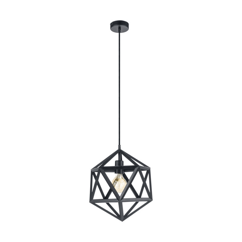 Heriberto 1 - Light Geometric Pendant, Black