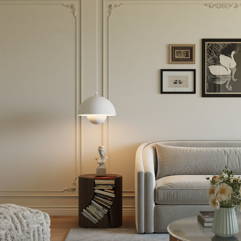 1-Light Pendant Light with Metal Shade