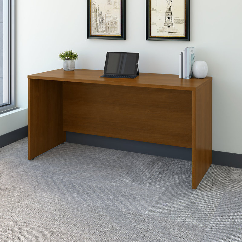 Coquille de bureau Series C, Acajou, H 30 po x l 60 po x P 24 po