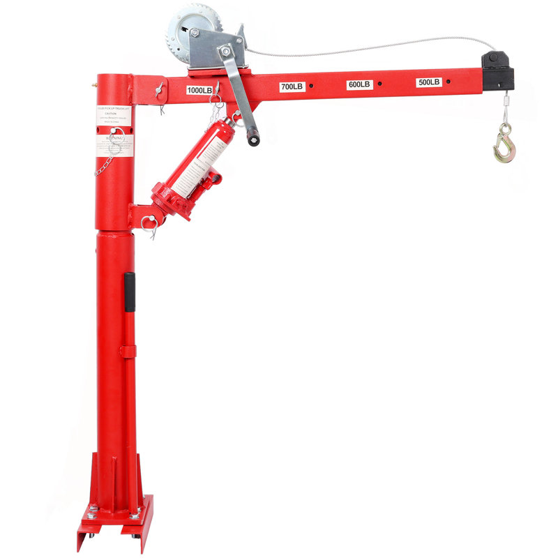 Camion-grue 1000 lb avec treuil manuel, capacité de quatre pour 500 lb / 600 lb / 700 lb / 1000 lb, levage robuste pour usine, entrepôt, construction