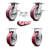 4 Piece Polyurethane on Aluminum Caster Set