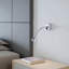 UltraBeam Wall Mounted Bedside Reading Light With a Flexible Arm Silver Finish 3 Watt 3000k Warm White LED