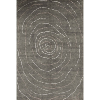 Himalayan Abstract Area Rug in Gray