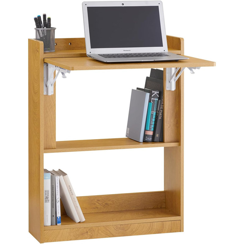 Kendyle 64Cm W Rectangular Folding Desk, Natural