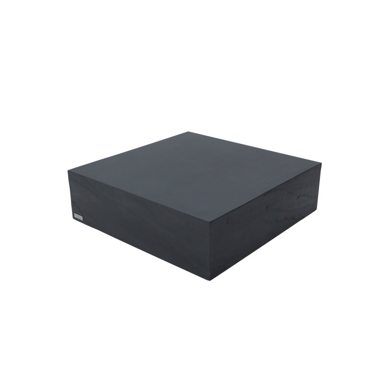 Elementi Home Colorado 40" Square Concrete Coffee Table for Indoor and Outdoor Use, Slate Black, 14" H x 40" W x 40" D
