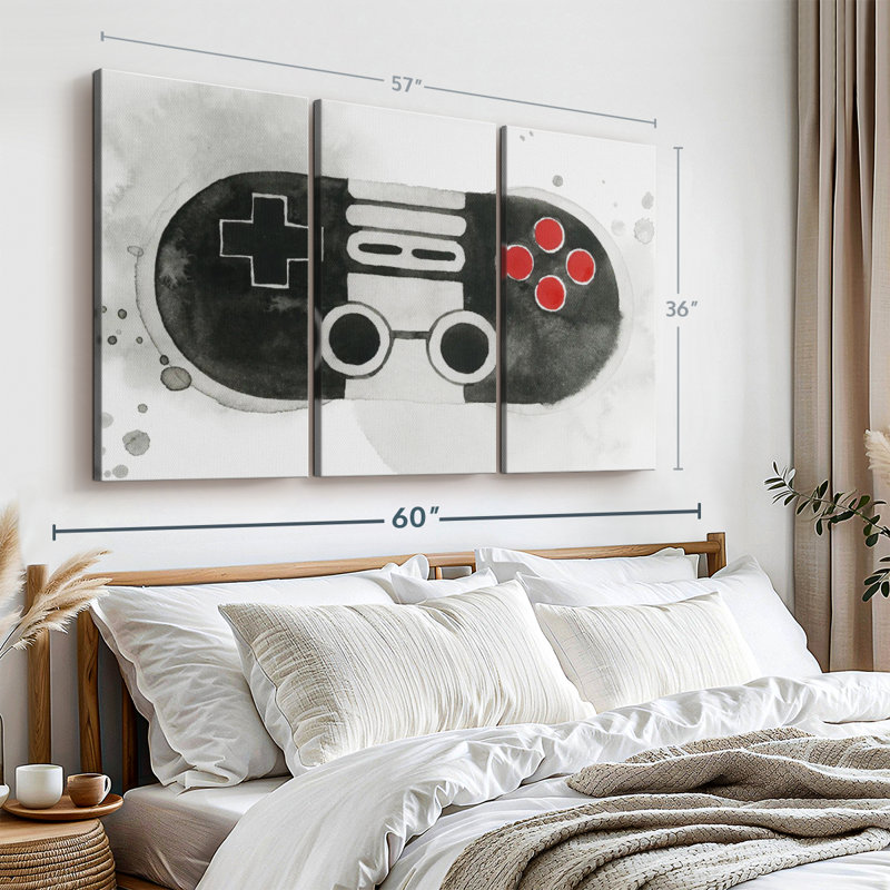 «Gamer IV» sur toile, H 36 po x l 57 po x P 1,25 po