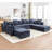 Bennett 8-piece Upholstered Comfy U-shaped Sofa Couch Reversible Chaise Sectional-97462467