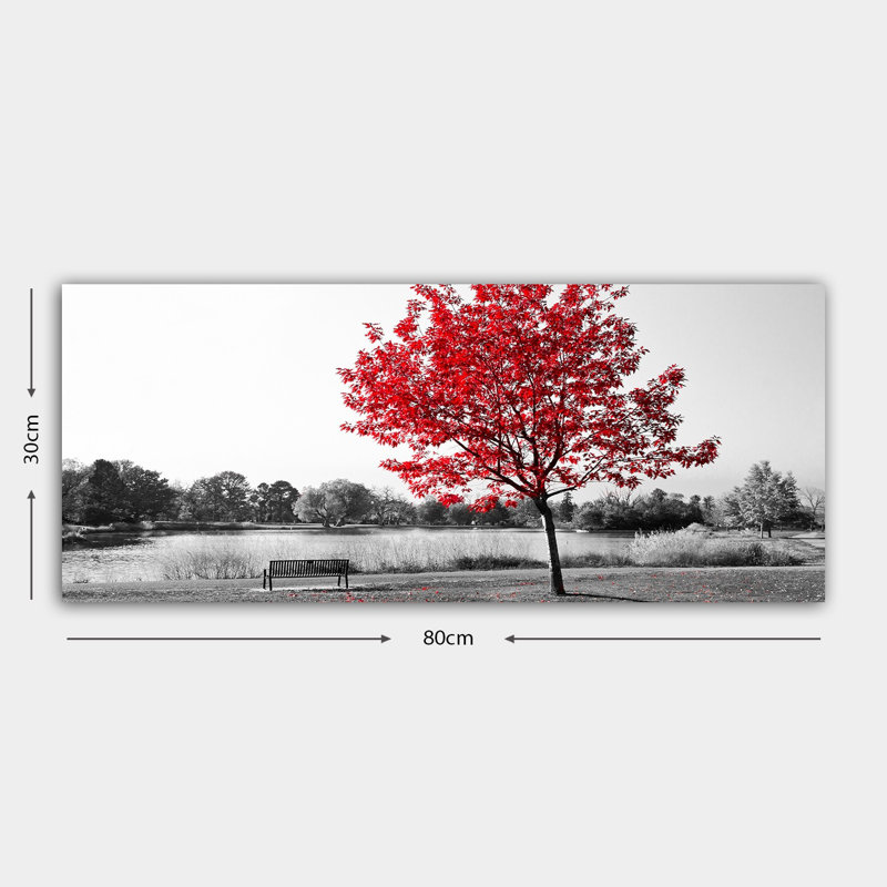 Superbe peinture sur toile décorative, 11,8 po x 31,5 po | 100% toile, encadrée avec un cadre 100% bois (épaisseur: 1,6 po) | Parfait pour la décoration intérieure, le salon et le bureau, élégant et accrocheur