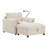 38" Single Sofa With Storage Ottoman, Adjustable Phone Holder, Usb Charger, Side Storage Pockets, Pillow-Like Armrests, Wide Seat Chaise Lounge-641716198