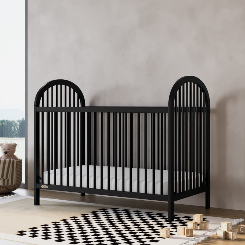Lit de bébé convertible 3-en-1 Olivia, Noir, Non