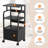 Mobile Printer Stand, 4-Tier File Rack With Lockable Casters,Wooden File Cabinet With Shelves,File Organizer Shelf Filing Cabinet W/Iron Pipe For Home, Office, Dorm, Living Room-110334758
