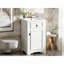 Meuble-lavabo de 20 pouces avec lavabo en céramique, porte à fermeture douce, tablette réglable et support de rangement fixé à la porte - idéal pour les petites salles de bain-505339915