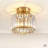 1-light 10-inch Semi-flush Mount Chandelier With Crystal Strip Shade