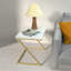 Ensemble de 2 tables basses gigognes en marbre avec cadre en métal Wrought Studio Brandalynn-488789517-488789514