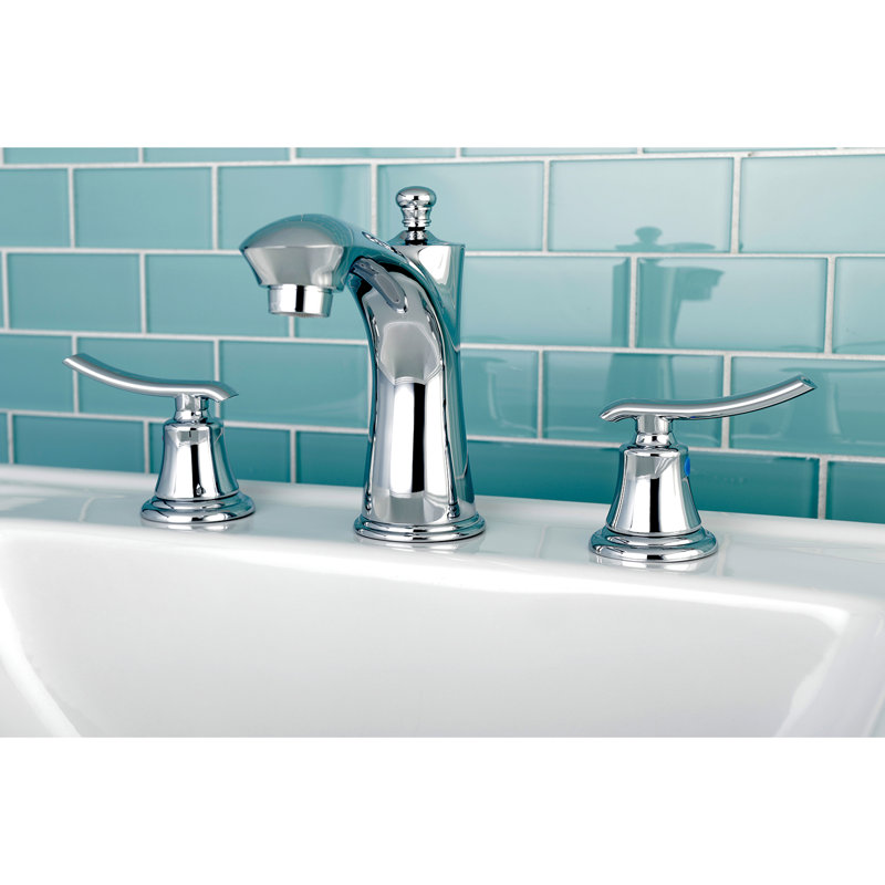 Robinet de salle de bain espacé Kingston, Chrome