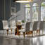 Chaise parsons en velours capitonnée Lanieya