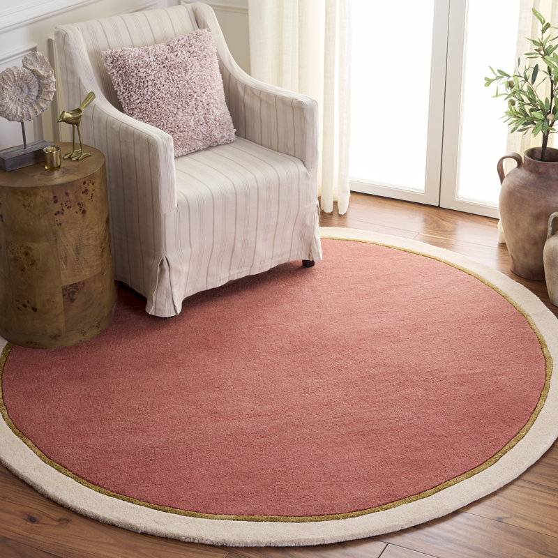 Fifth Avenue Hand Tufted Wool,Viscose Solid Color Indoor Rug, Round 6'