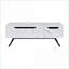 Table basse blanche en faux marbre avec rangement sur le dessus pour le salon, pour économiser de l'espace Facile d'accès