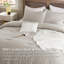 Édredon en coton avec jeté de lit et coussin décoratif, ensembles d'édredon Literie-110189445-110189448