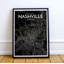 Nashville City Map - No Frame Print-459311279
