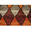 Tapis oriental marocain en laine à motif treillis 7 x 10