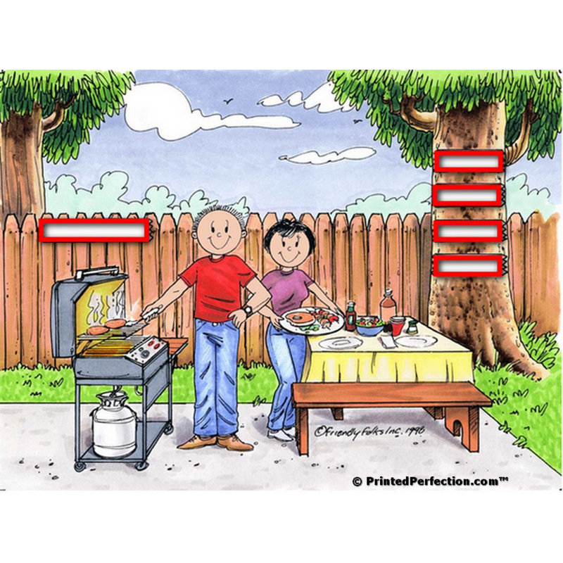 Porte-clés personnalisable BBQ Family 4, Oui