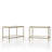 Lalia 2-Piece Modern Hammered Metal 1-Shelf End Table Set-125373198