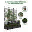 Lit de jardin surélevé en métal avec treillis - Boîte à fleurs pour plantes grimpantes sur patio, balcon ou jardin-2048262585