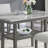Selena 60" Rectangular Gray Faux Marble Counter Height Table with Storage Shelf & Gray Wood Legs-1654100177