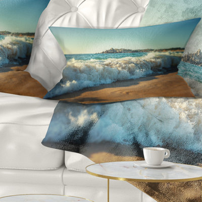 Oreiller vagues de plage pour le sable