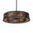 Rustic Lodge 16 - Light Steel Dimmable Drum Chandelier