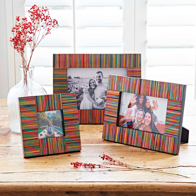 Multicoloured Solid Wood Picture Frame