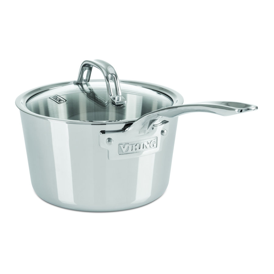 Viking Contemporary 3-Ply Sauce Pan with Glass Lid
