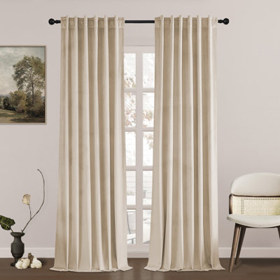 Paire de rideaux occultant avec passe-tringle Ike