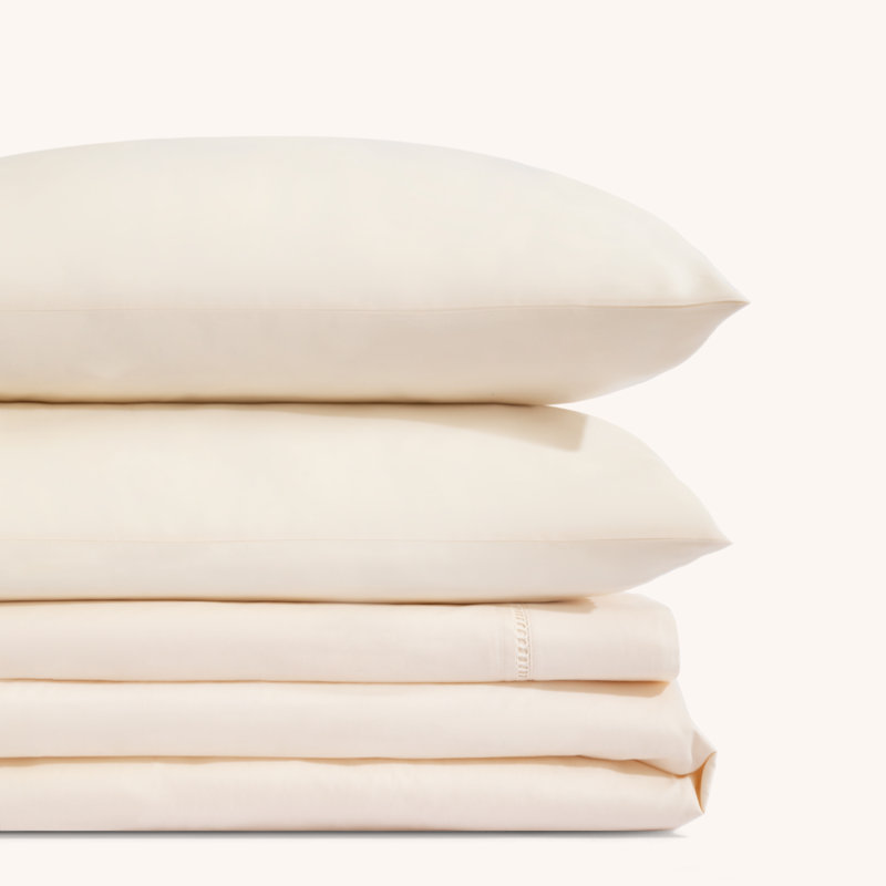 100% Cotton Twill Sheet Set, Queen, Invory White