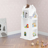 Book Display Shelf Rotating Children's Bookshelf Free Standing Standing Bookshelf