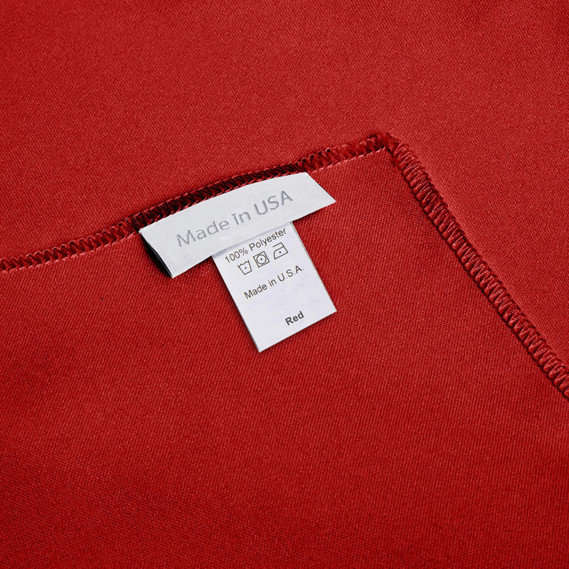 Angiens Polyester Semi-Sheer Drape Pair, Red