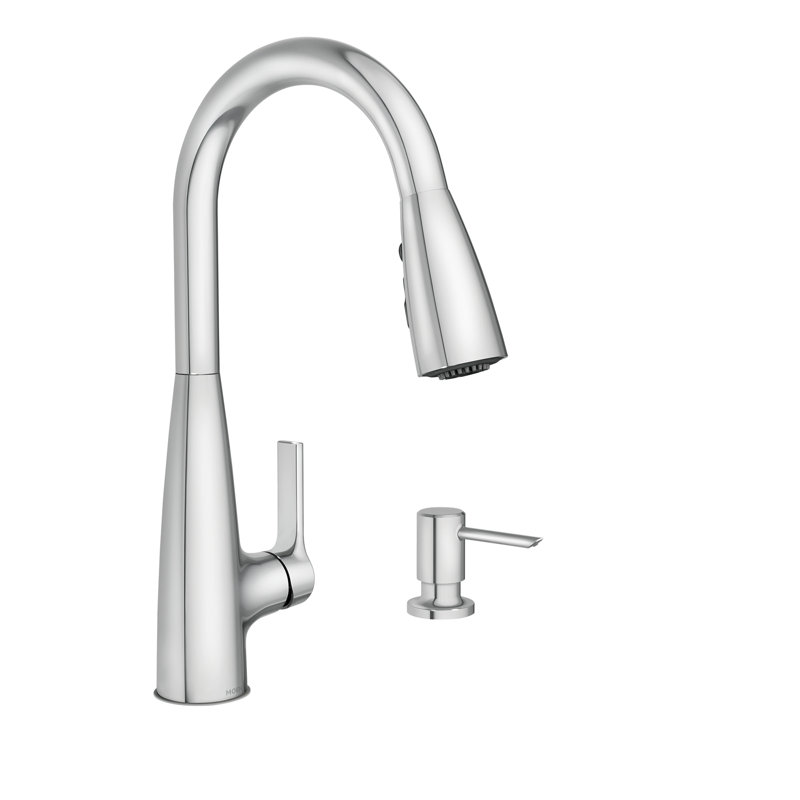 Haelyn Single-Handle Pull-Down Sprayer Kitchen Faucet with Reflex and Power Clean, Chrome