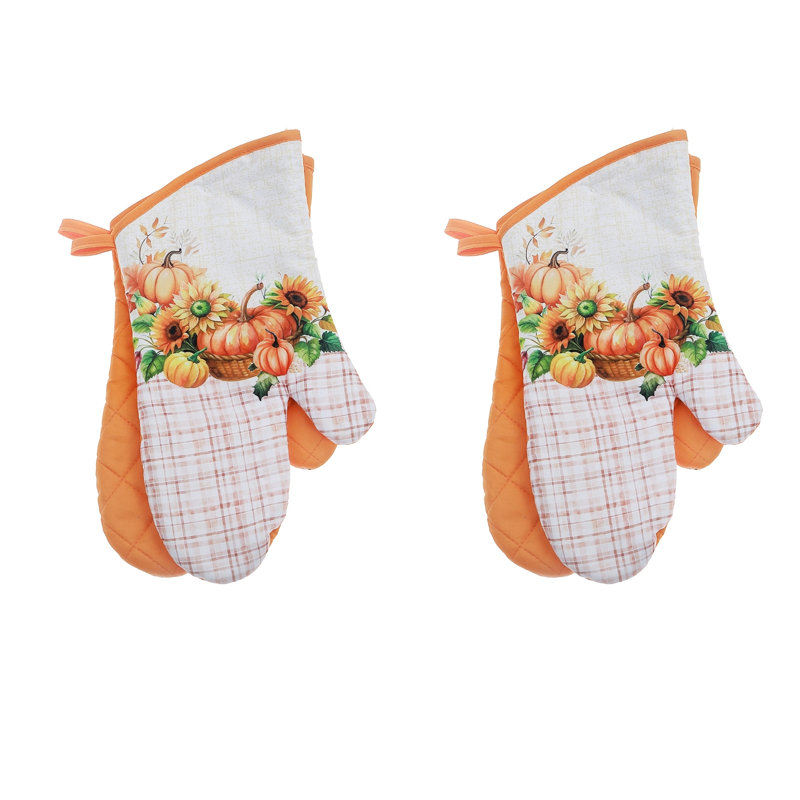 Ensemble de 2 gants de cuisine 14 po (2 pièces) (citrouille)