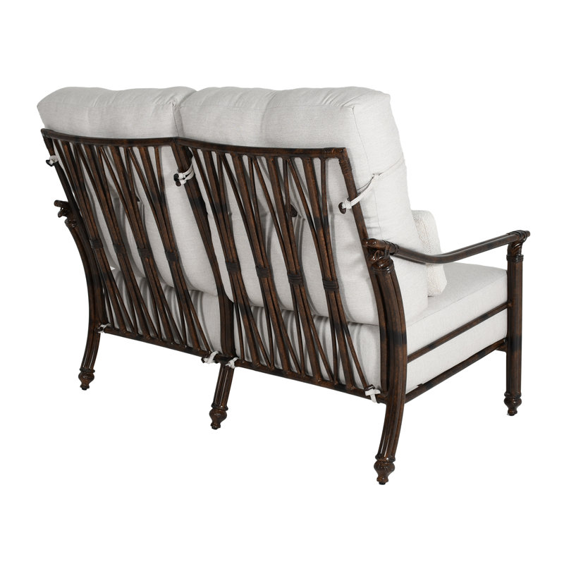 Coco Cushioned Loveseat w/Two Accent Pillows