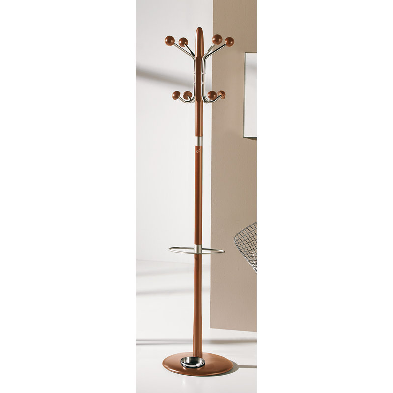 Erin-Leigh Solid Wood Freestanding 8 - Hook Coat Rack