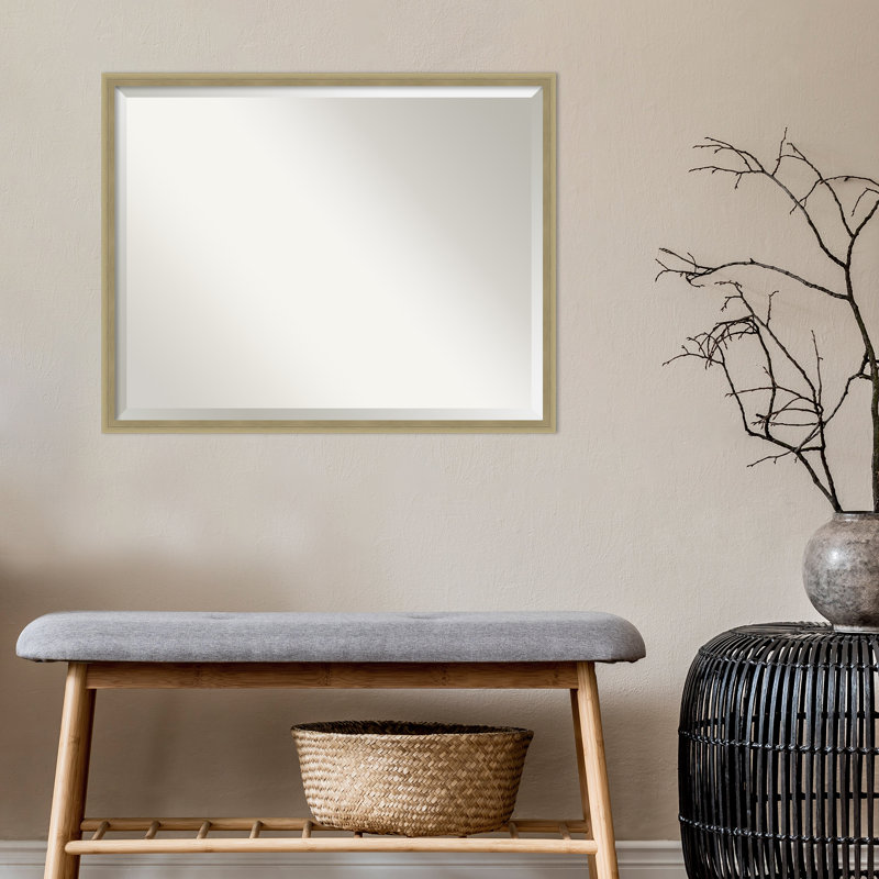 Mettawa Flat Wall Mirror, 29" x 23", Champagne
